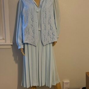 Liz Roberts vintage pleaded dress size 12